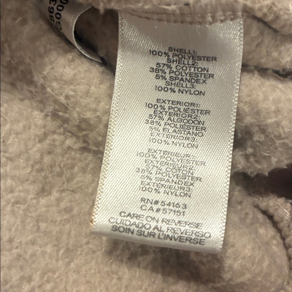 Calvin Klein Womems Beige Sherpa Zip-Up Jacket Size Large - Picture 7 of 12